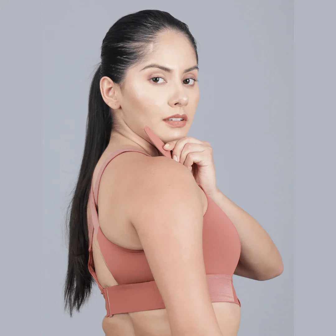 Chiclo Adjustable High Impact Black Sports Bra - Chiclo