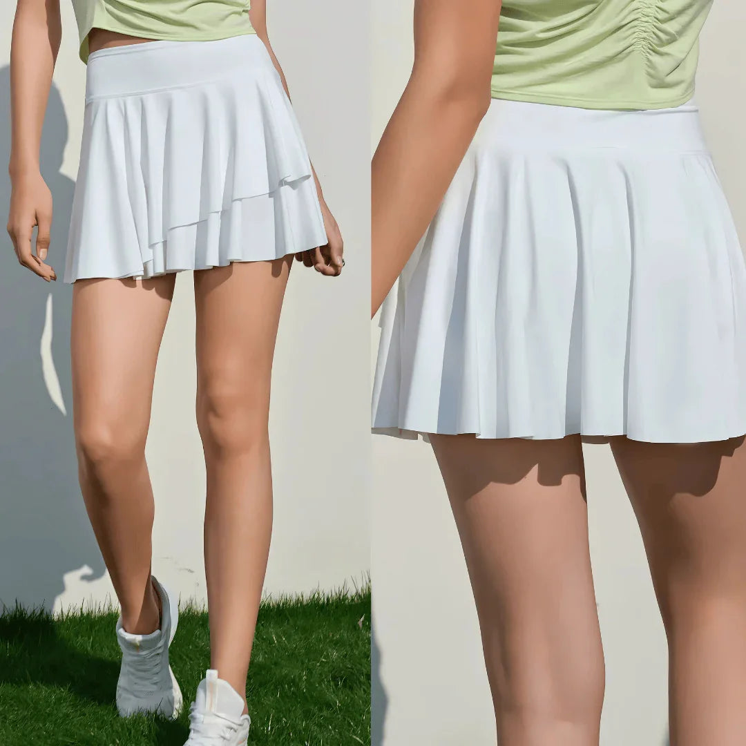 Chiclo Double - Layer Skirt With Inbuilt Shorts - Chiclo