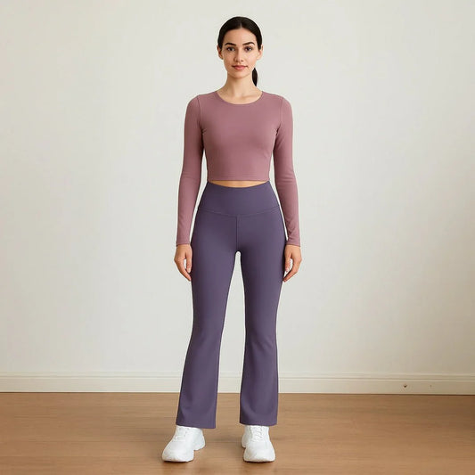 Chiclo FlexFlare Sculpt Pants – High - Waisted Flared Activewear - Chiclo