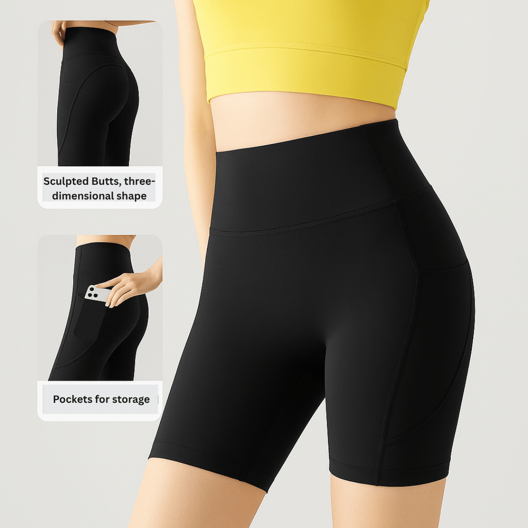 Chiclo HighRise Sculpt Pocket Shorts - Chiclo