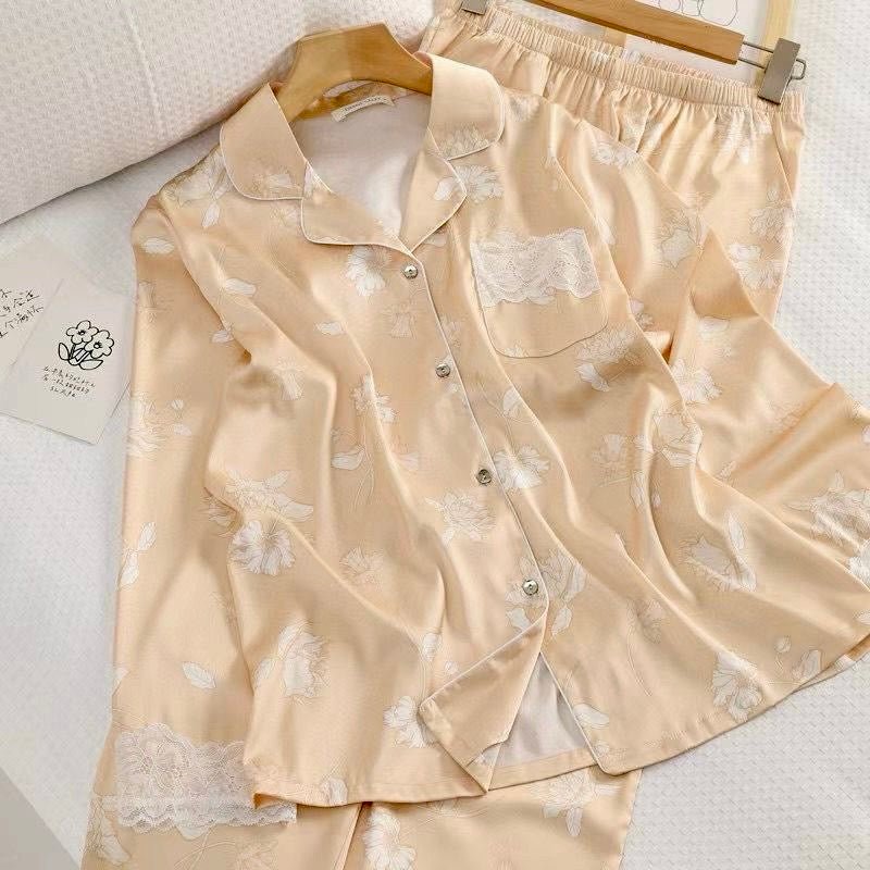 Chiclo Lace & Satin Dream Loungewear Set - Chiclo
