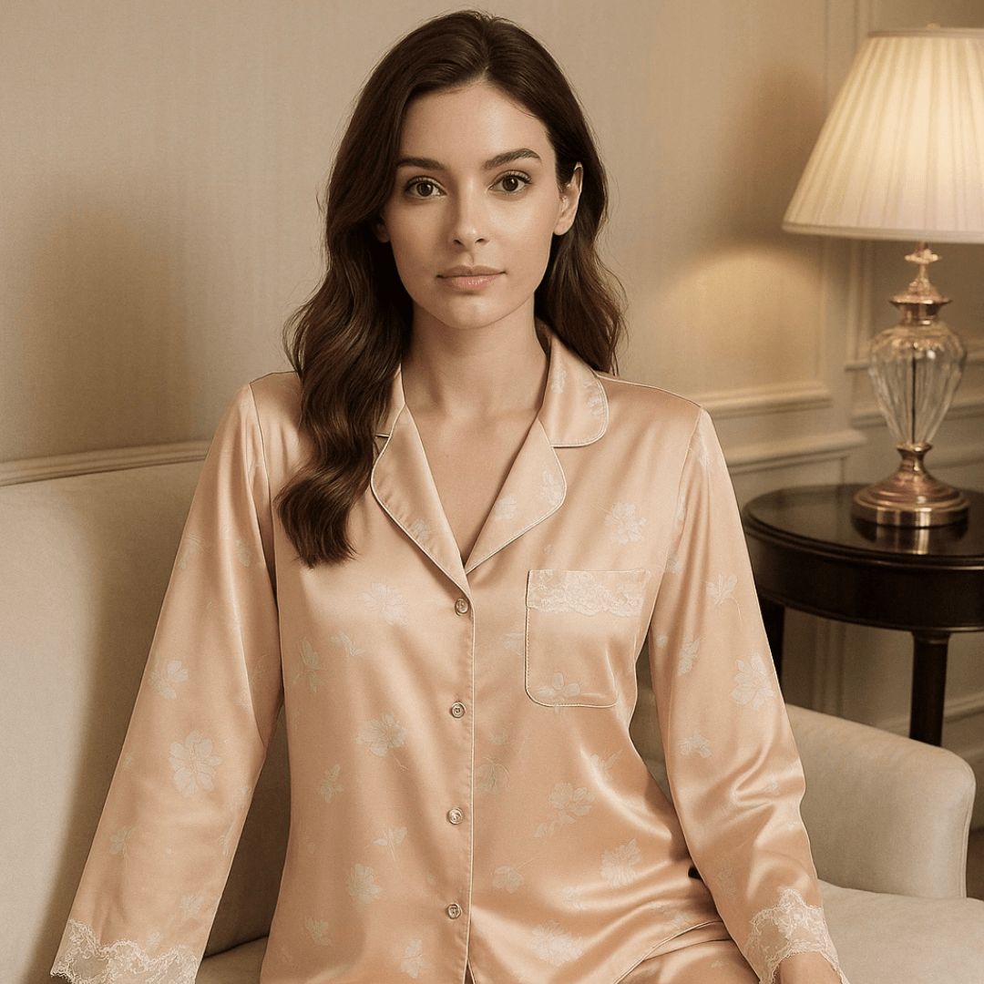 Chiclo Lace & Satin Dream Loungewear Set - Chiclo