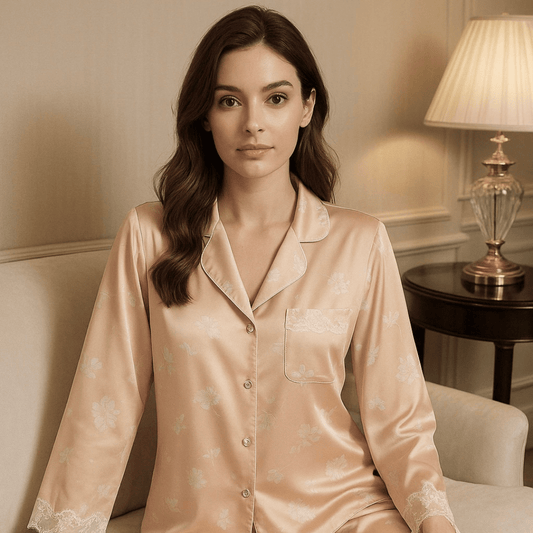 Chiclo Lace & Satin Dream Loungewear Set - Chiclo