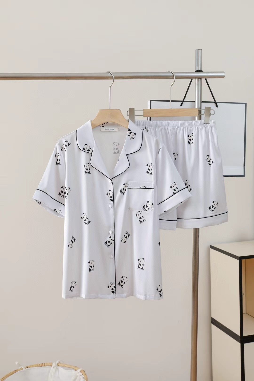 Chiclo Lazy Panda Loungewear Shorts Set - Chiclo