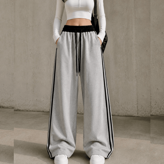 Chiclo Relaxed Fit Stripe Pants - Chiclo