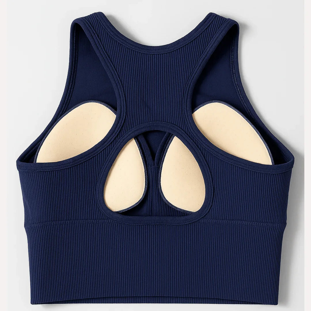 Chiclo Ribbed AirMove Active Bra Top - Chiclo