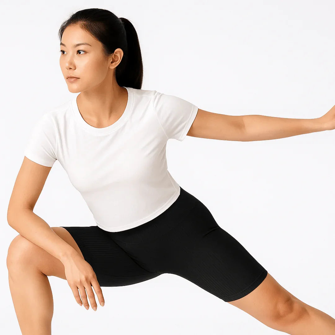 Chiclo Ribbed High - Waist Black Shorts - Chiclo