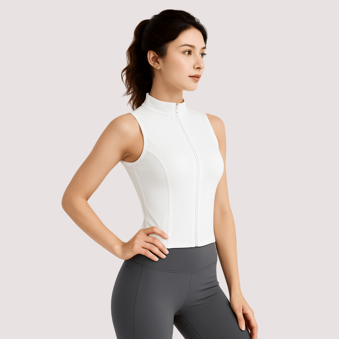 Chiclo SleekFit Sleeveless Zip Top - Chiclo