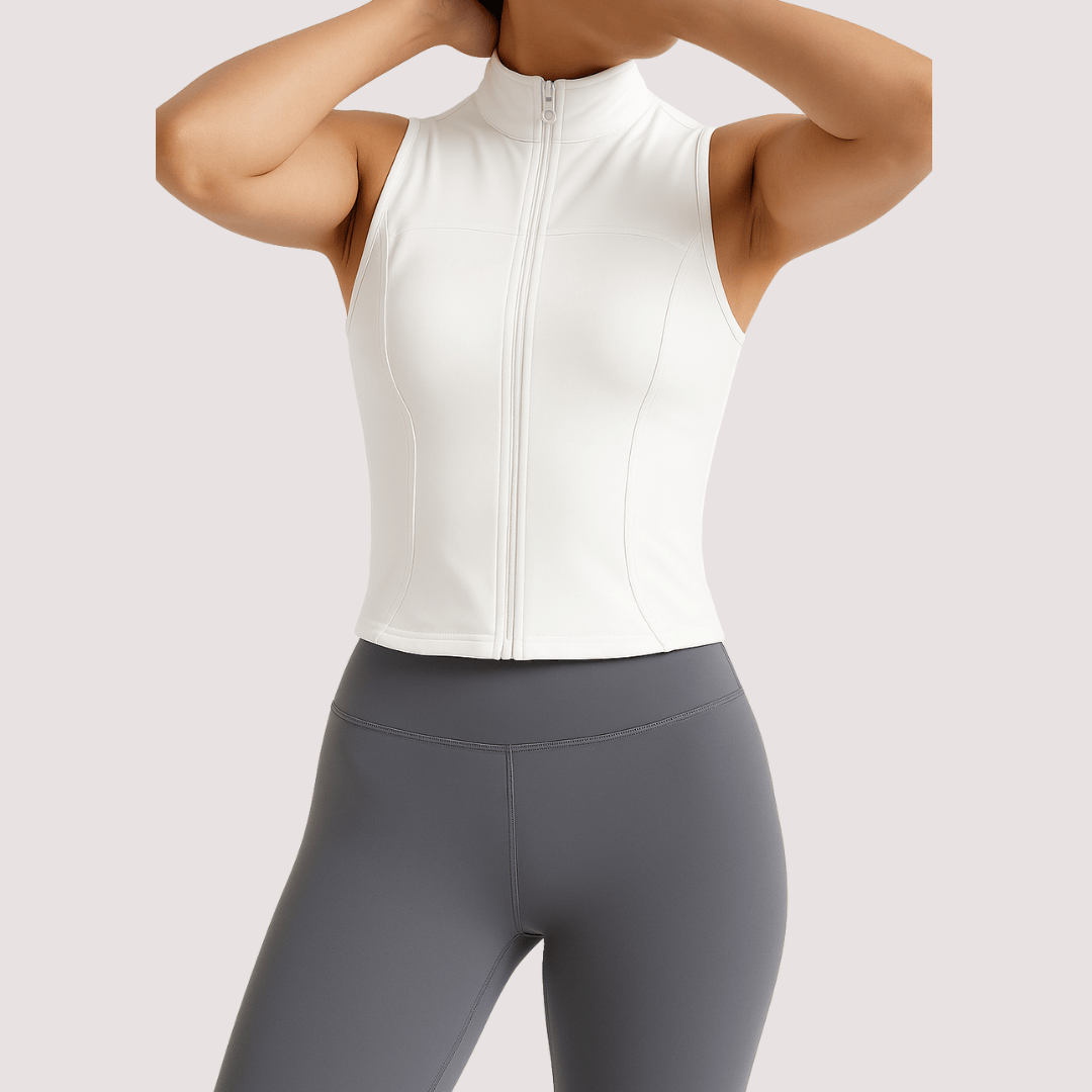 Chiclo SleekFit Sleeveless Zip Top - Chiclo
