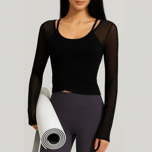 Chiclo 2 - Piece Sheer Cover Wrap Top - Chiclo