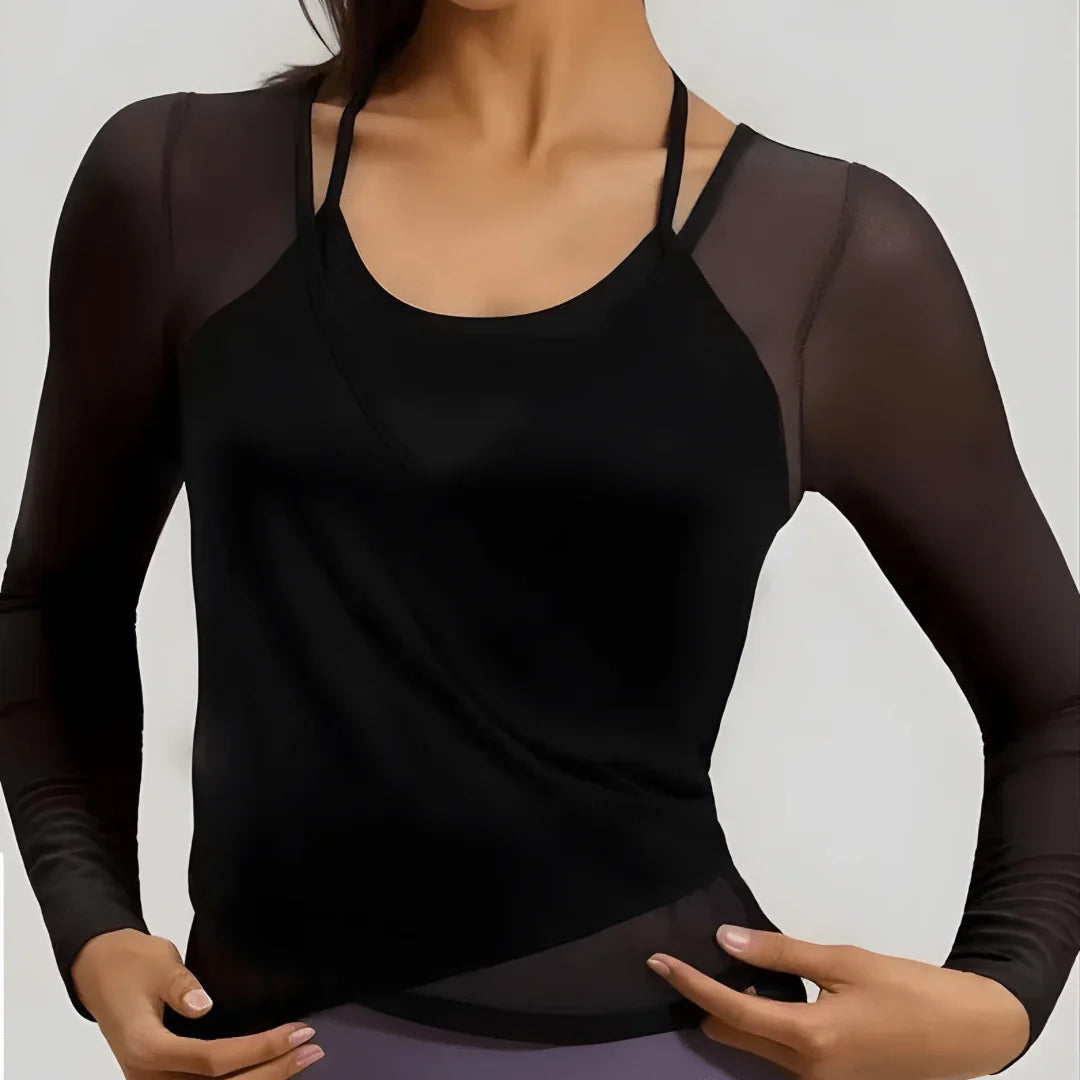 Chiclo 2 - Piece Sheer Cover Wrap Top - Chiclo