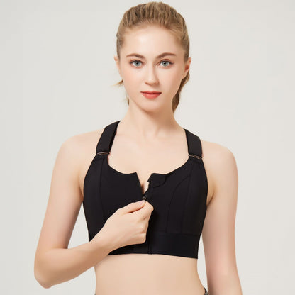 Chiclo Adjustable High Impact Black Sports Bra - Chiclo