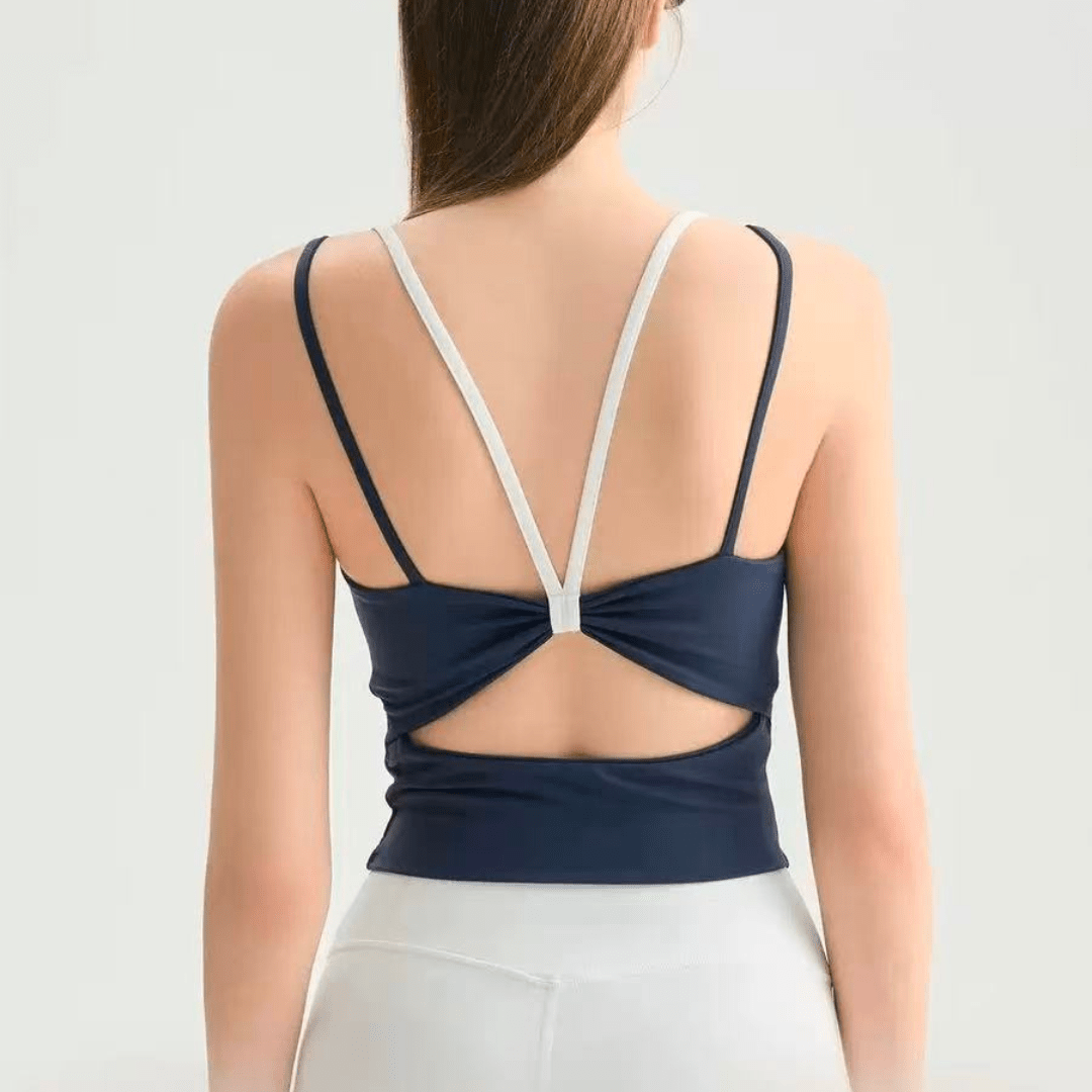 Chiclo All Eyes On The Back Padded Top - Chiclo