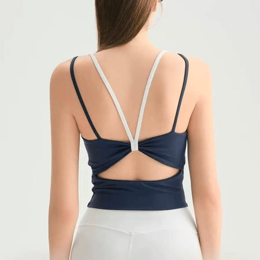 Chiclo All Eyes On The Back Padded Top - Chiclo