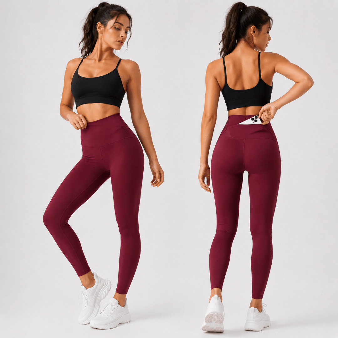 Chiclo Back Pocket High Rise Tights - Chiclo