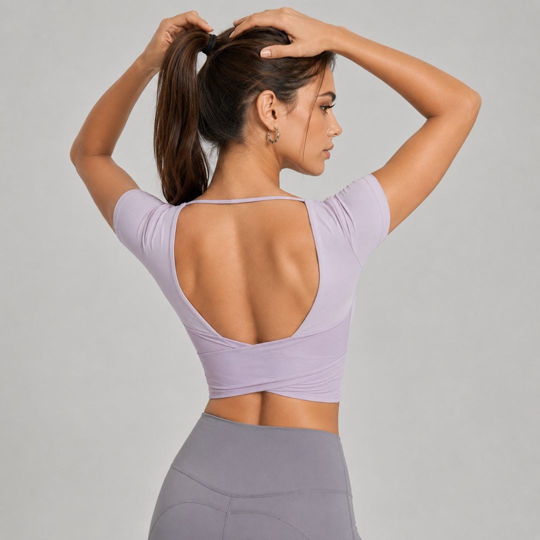 Chiclo Barely-Back Crop Top - Chiclo