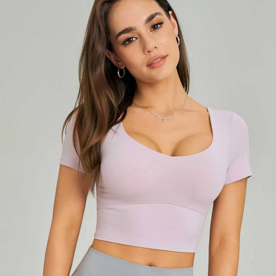 Chiclo Barely-Back Crop Top - Chiclo