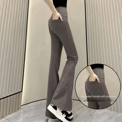 Chiclo Curve Pocketed Flare Pants - Chiclo