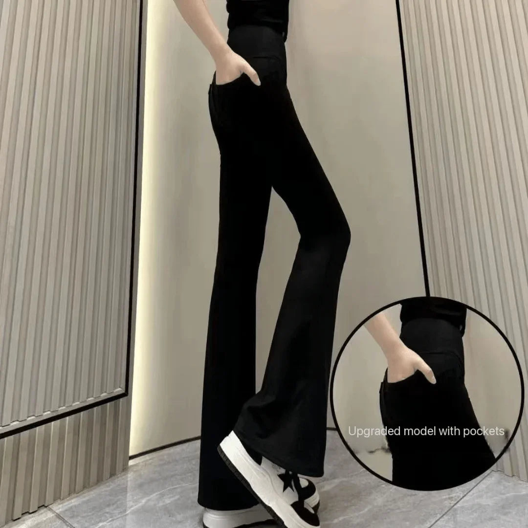 Chiclo Curve Pocketed Flare Pants - Chiclo