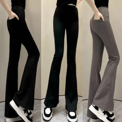 Chiclo Curve Pocketed Flare Pants - Chiclo