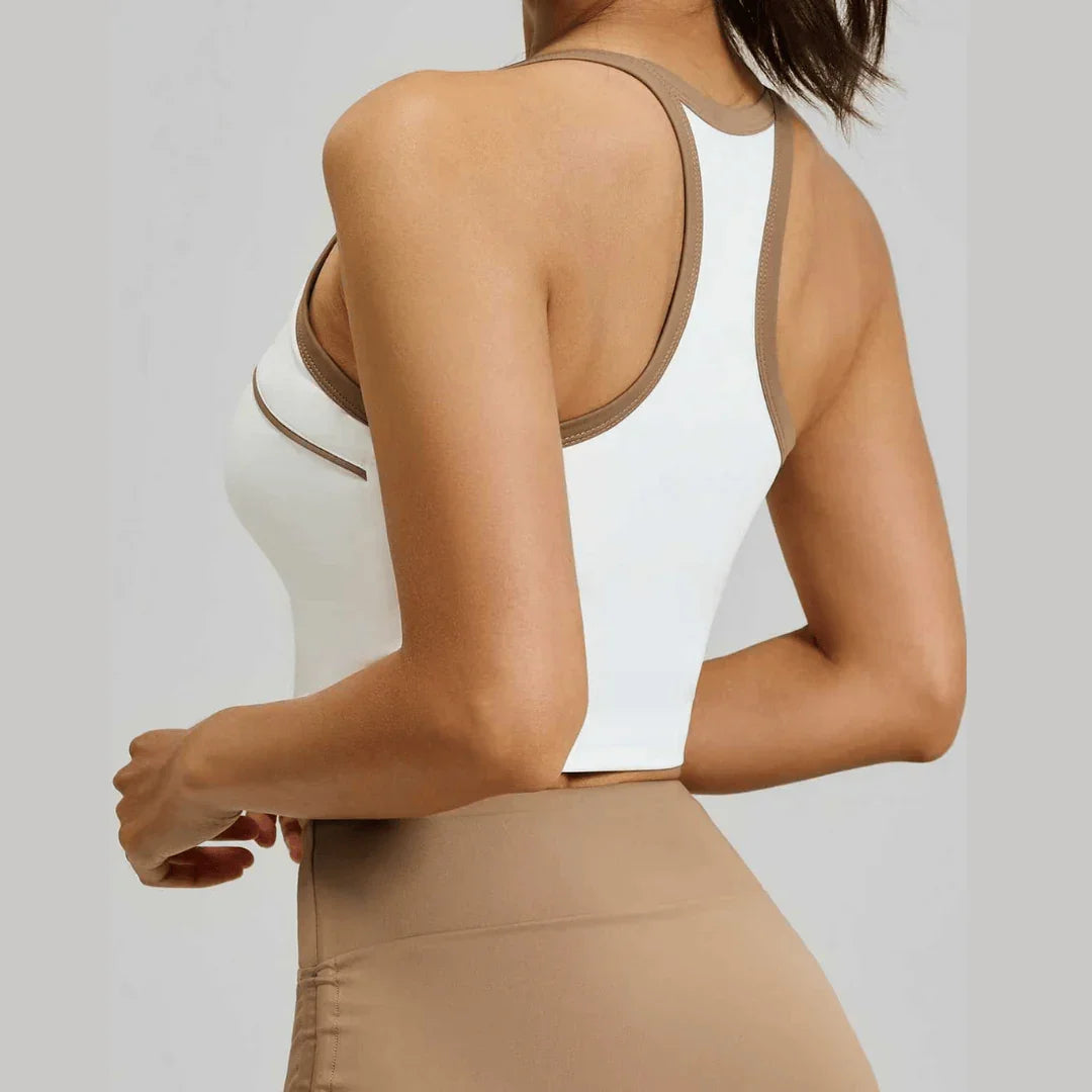 Chiclo Drawstring Asymmetrical Skirt & Padded Top Set - Chiclo