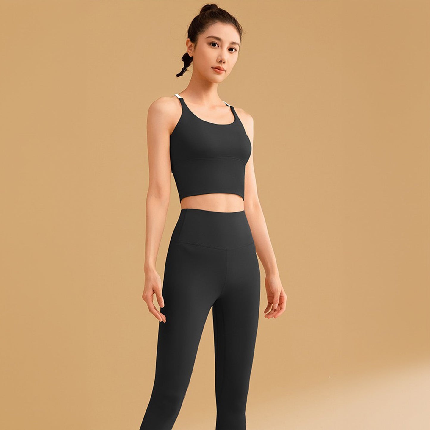 Chiclo Flared Pants With Padded Top Workout Set - Chiclo