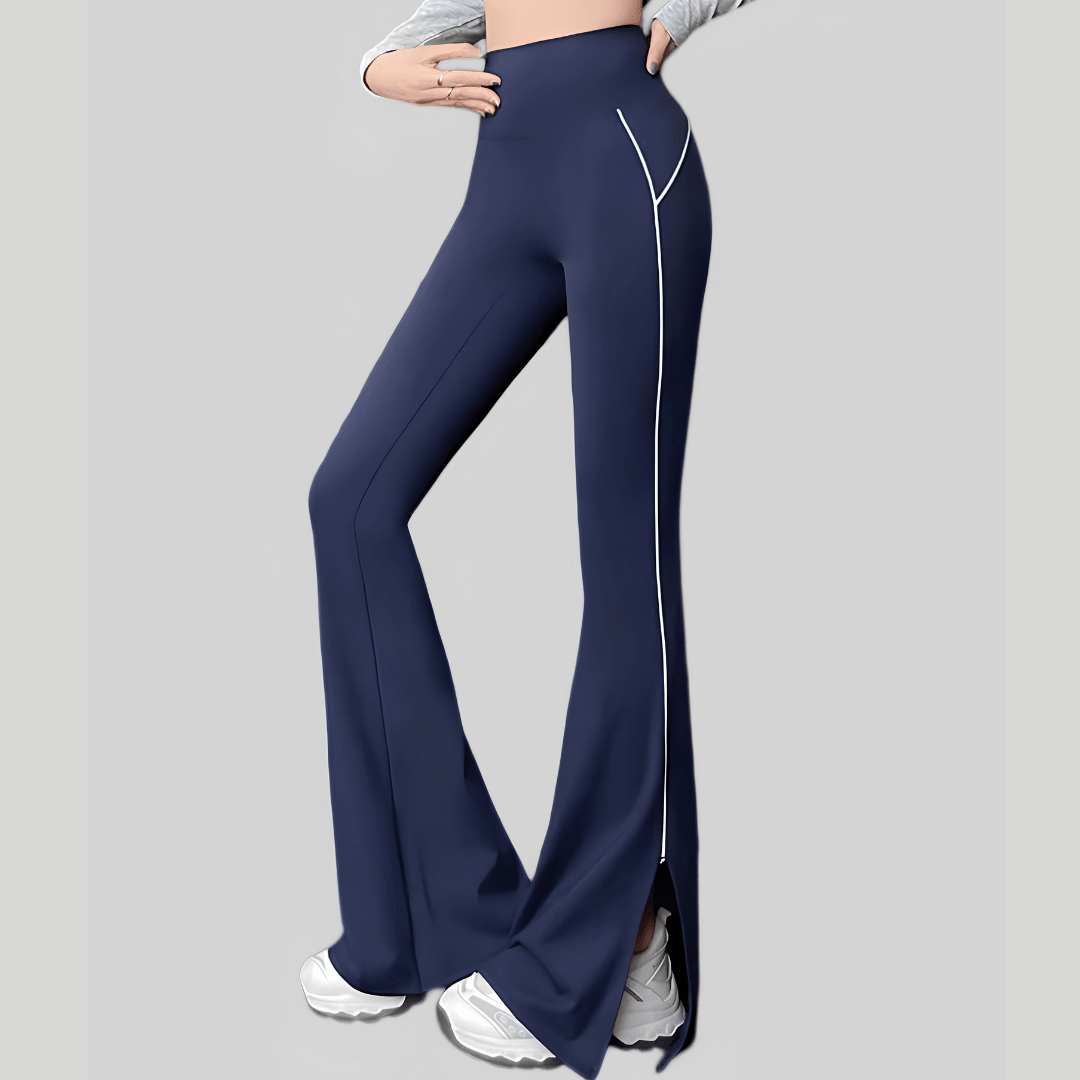 Chiclo MoveEase Split-Hem Flare Pants - Chiclo