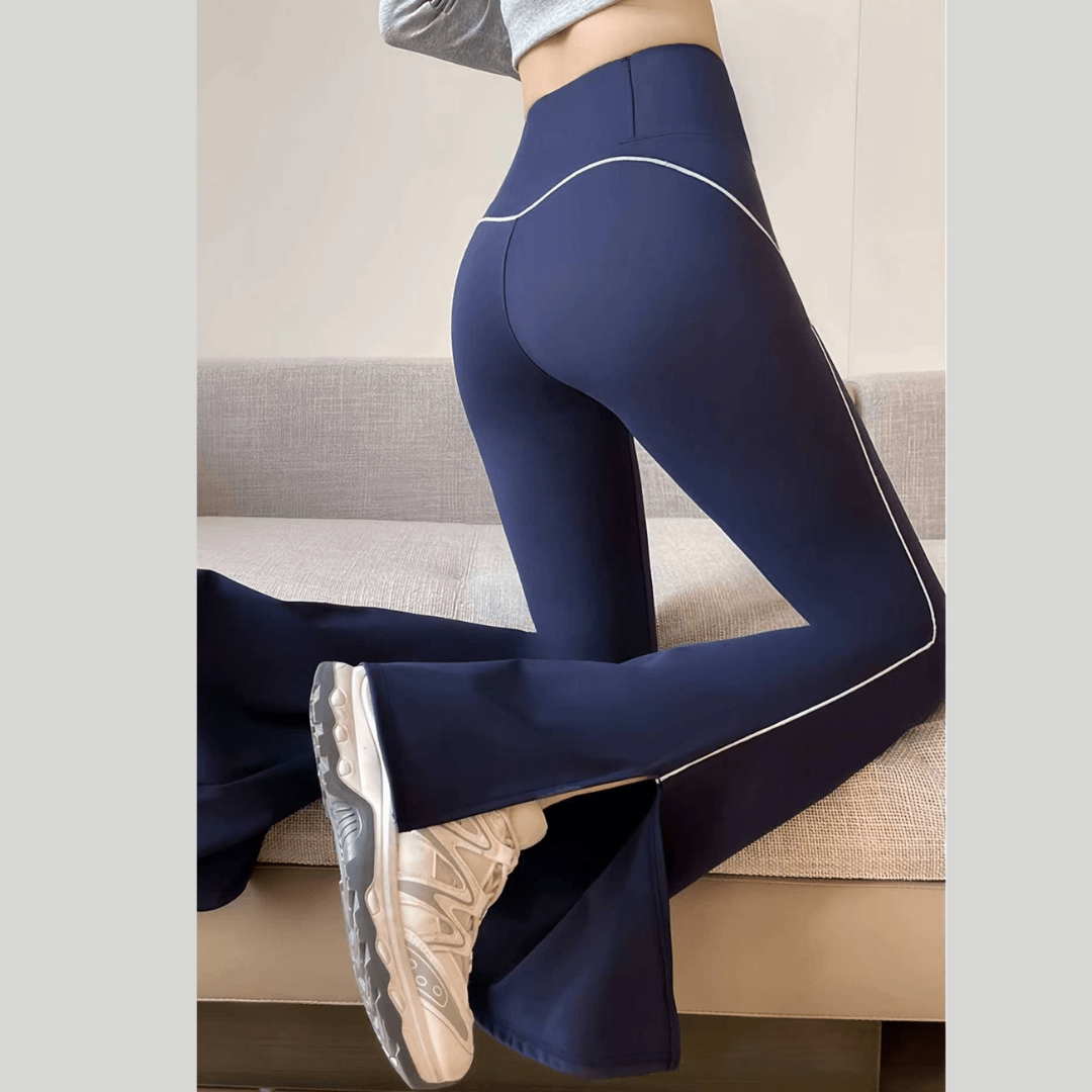 Chiclo MoveEase Split-Hem Flare Pants - Chiclo