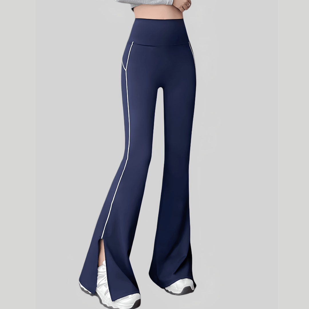 Chiclo MoveEase Split-Hem Flare Pants - Chiclo