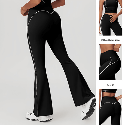 Chiclo MoveEase Split-Hem Flare Pants - Chiclo