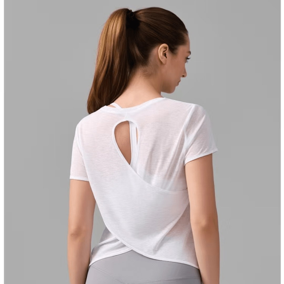 Chiclo Overlap Keyhole Tee - Chiclo