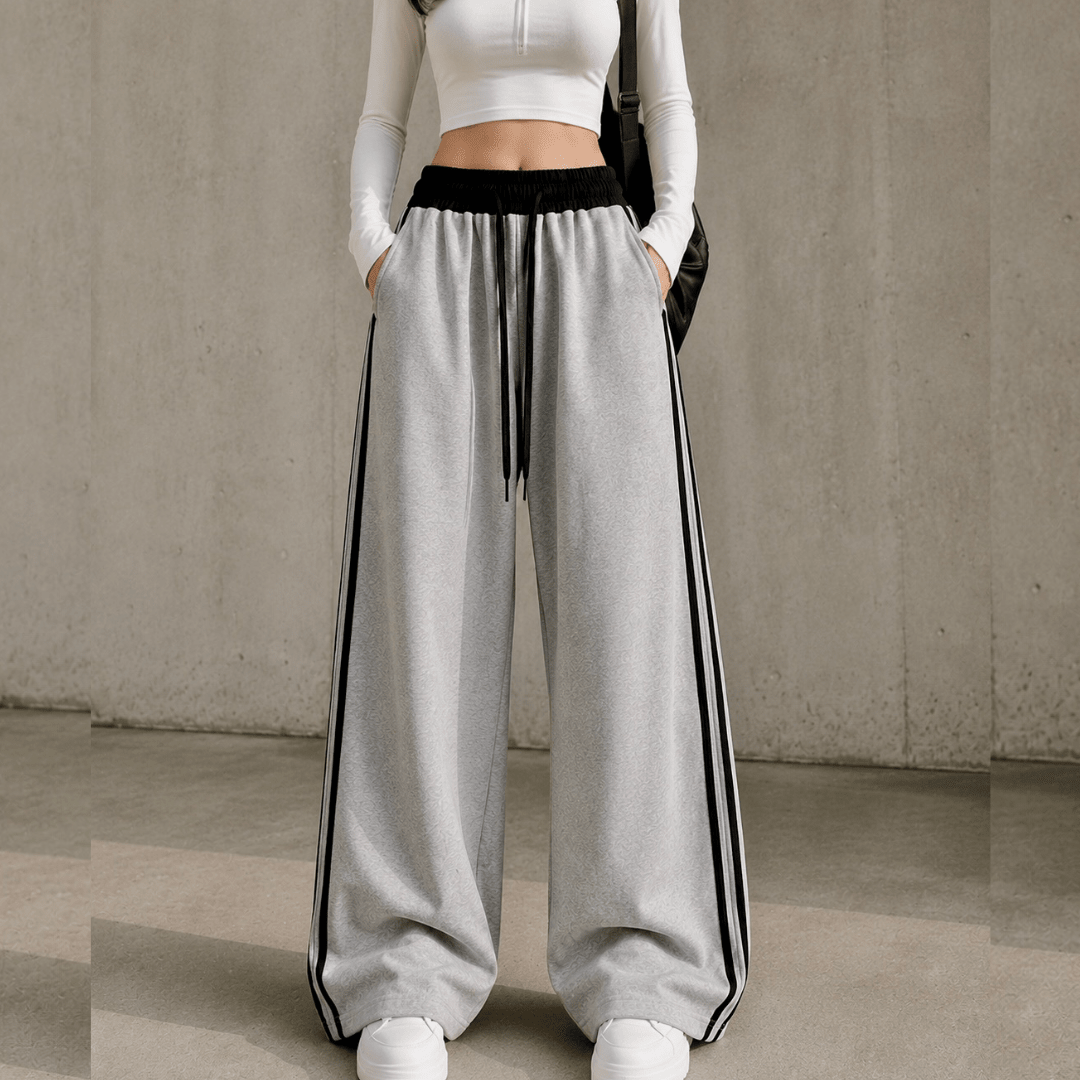 Chiclo Relaxed Fit Stripe Pants - Chiclo