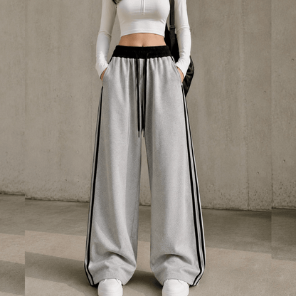 Chiclo Relaxed Fit Stripe Pants - Chiclo