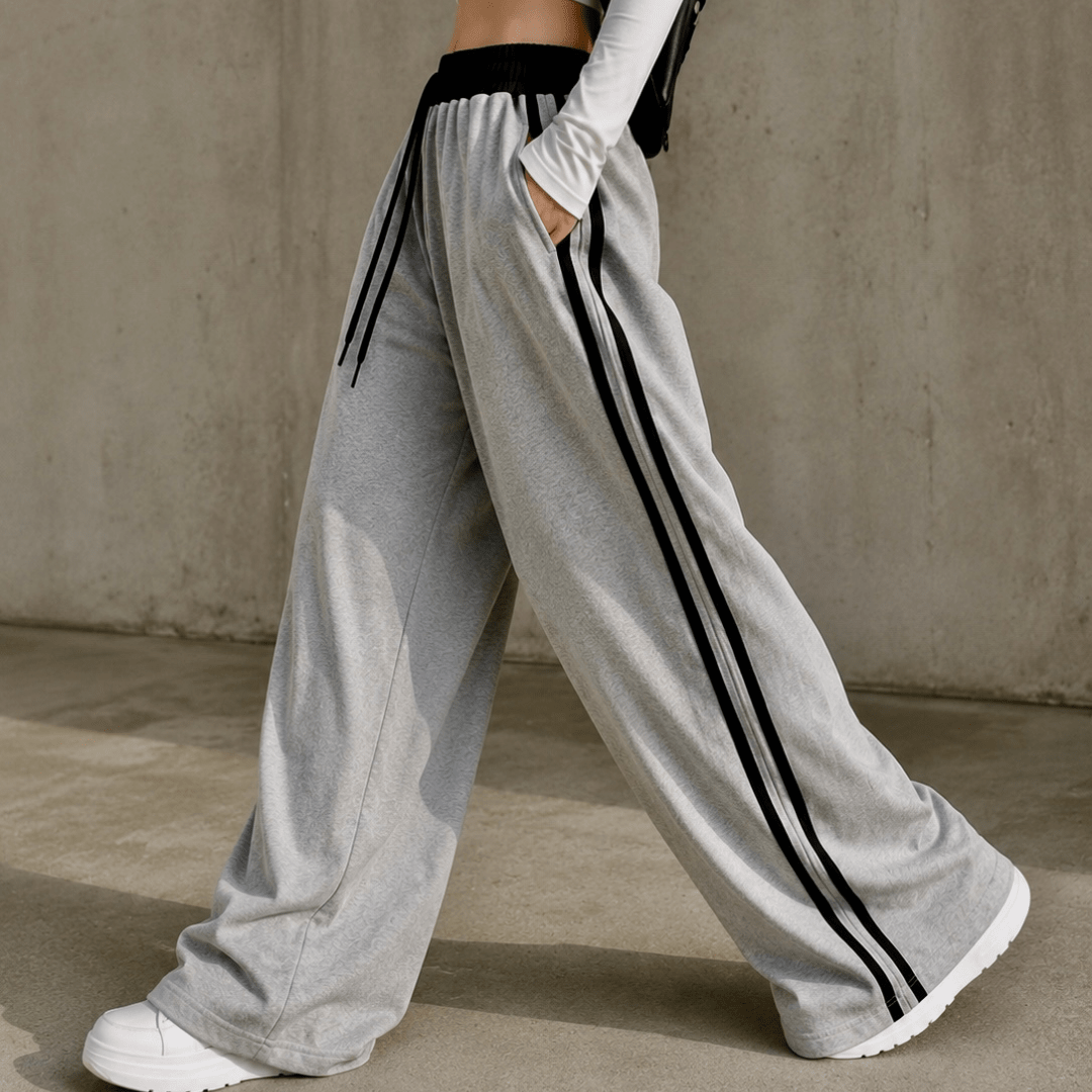 Chiclo Relaxed Fit Stripe Pants - Chiclo