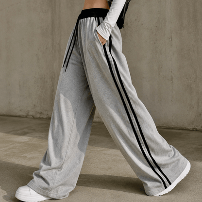Chiclo Relaxed Fit Stripe Pants - Chiclo