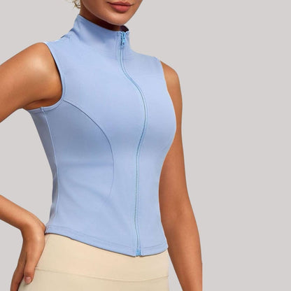 Chiclo SleekFit Sleeveless Zip Top - Chiclo