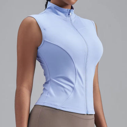 Chiclo SleekFit Sleeveless Zip Top - Chiclo