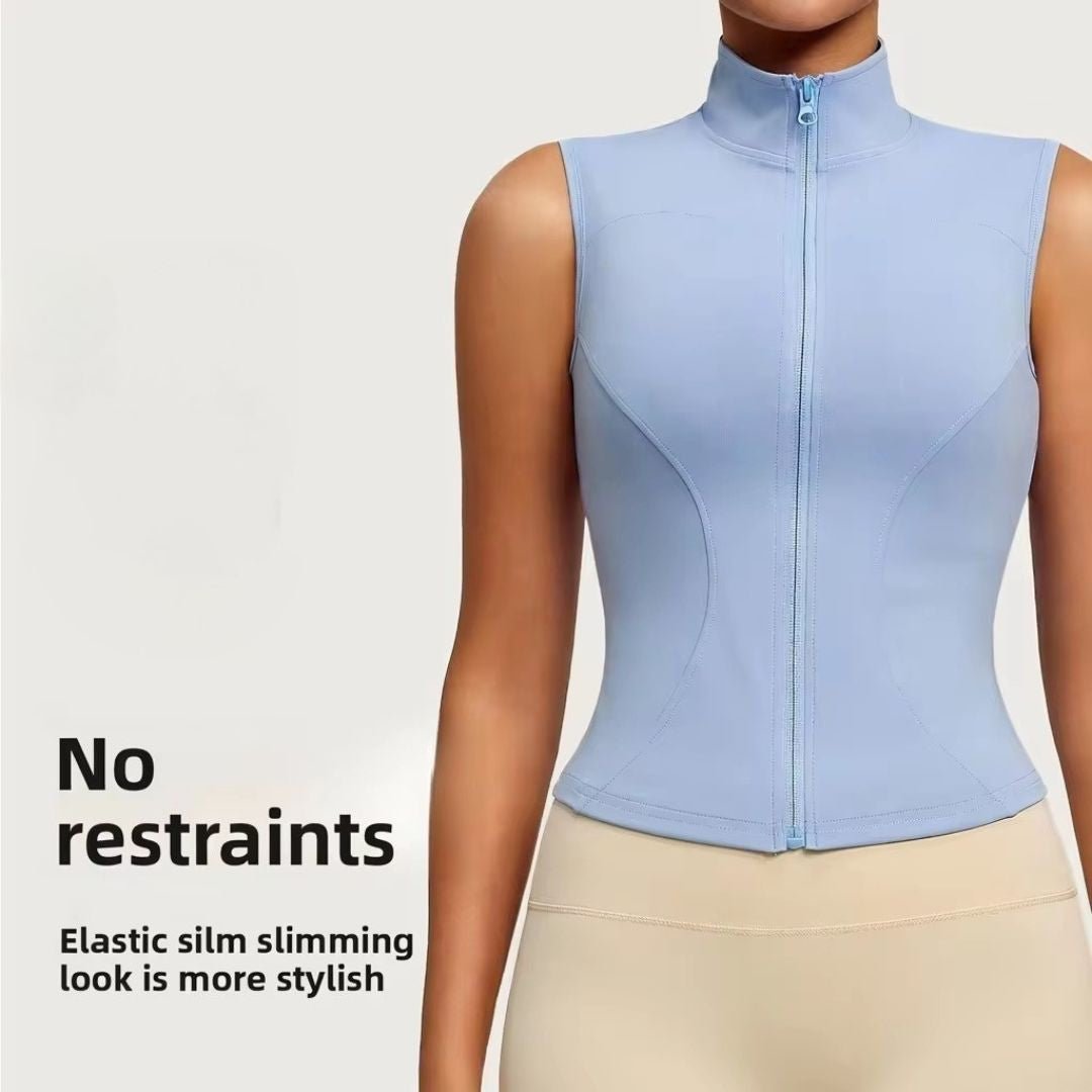 Chiclo SleekFit Sleeveless Zip Top - Chiclo