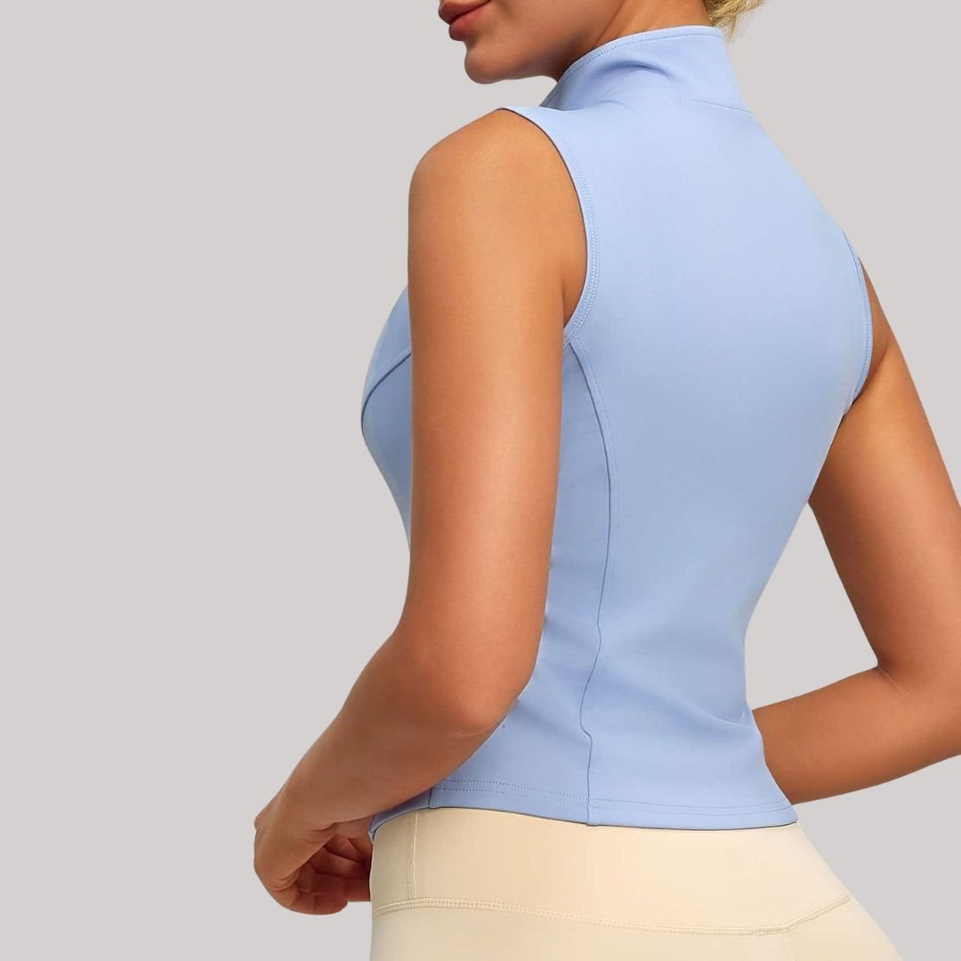 Chiclo SleekFit Sleeveless Zip Top - Chiclo
