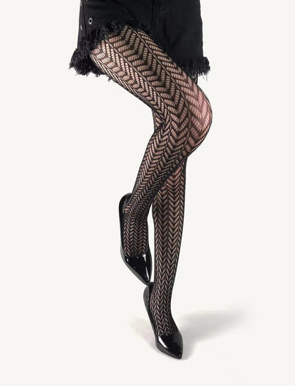 Chiclo Women High Rise Geometric Patterned Stockings - Chiclo